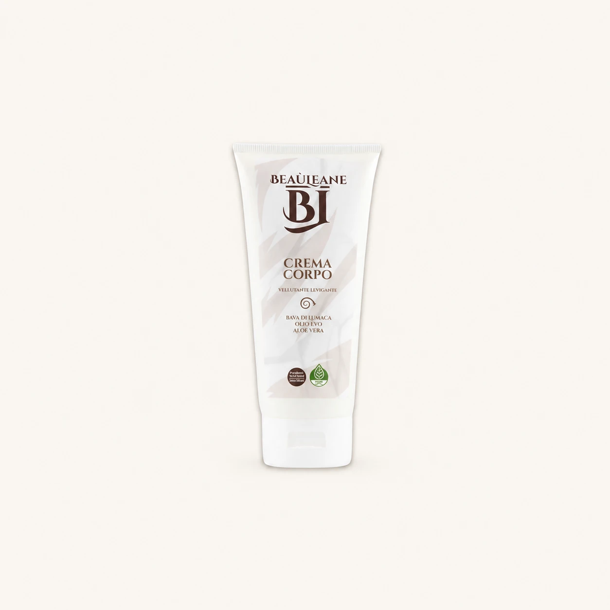 Crema Corpo BEAULÉANE su sfondo avorio